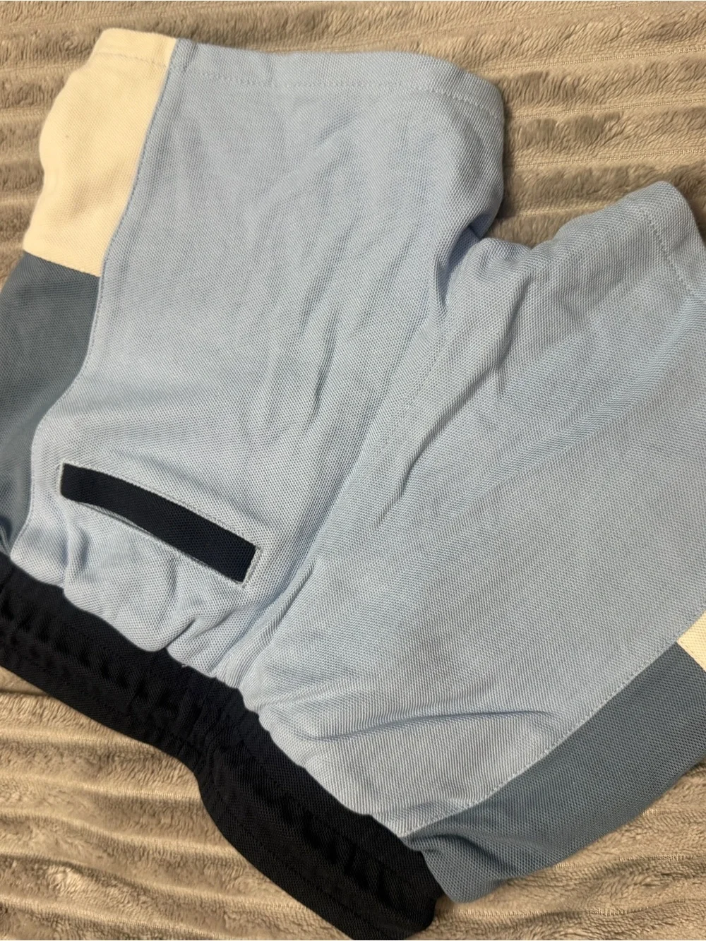 Kith Colorblocked Polo & Shorts Set in Light Blue, Navy, and Cream